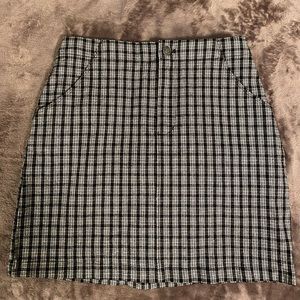 Hollister Ultra High Rise Plaid A-Line Skirt